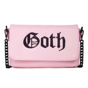 Blackcraft Cult Pink Goth Crossbody Purse with Chain Strap